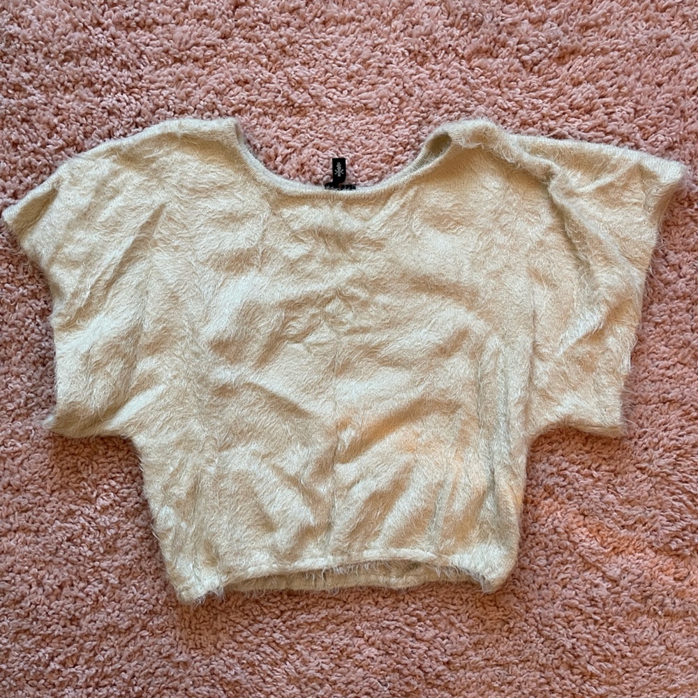 Cropped Fuzzy Blouse